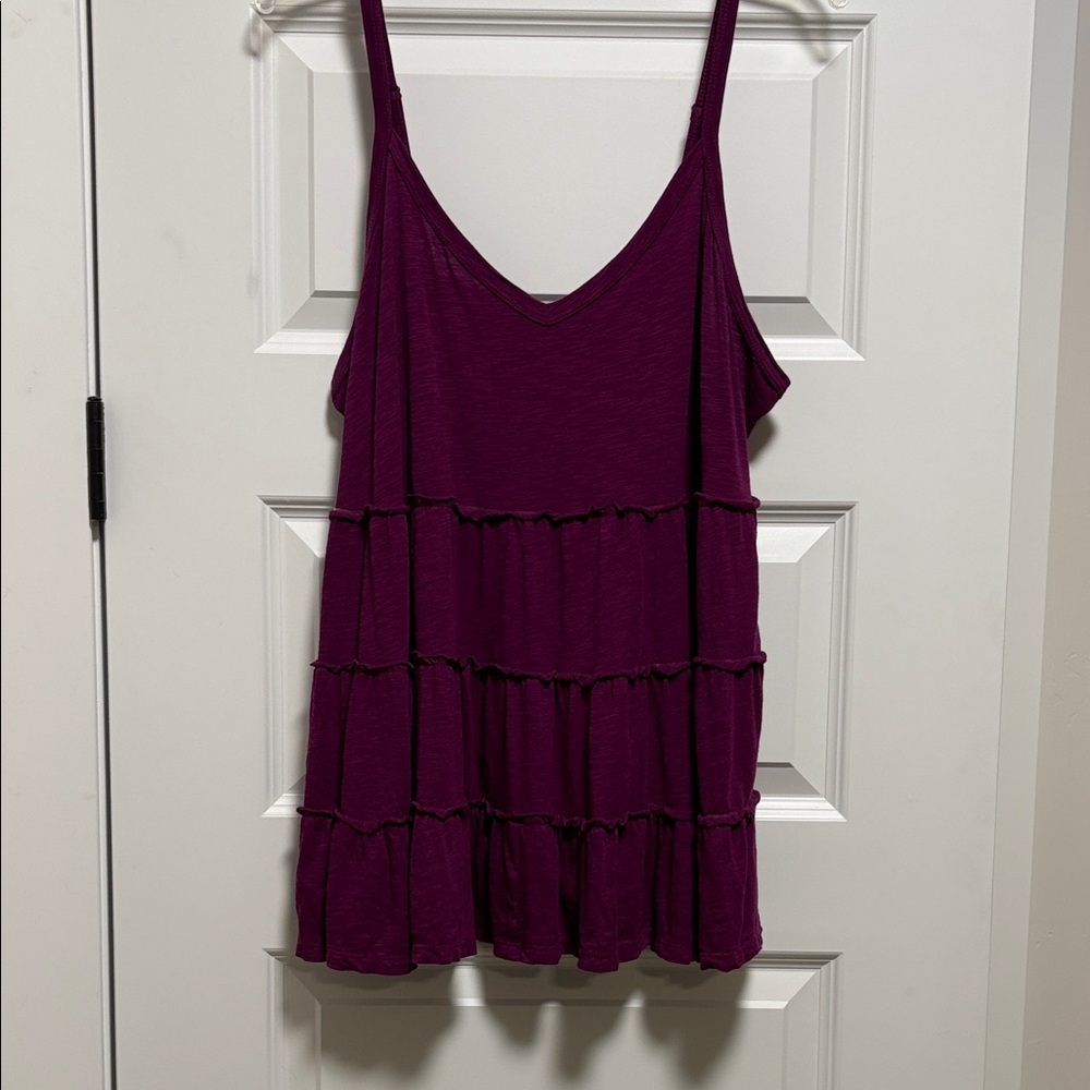 Torrid slub jersey ruffle Camisole Top